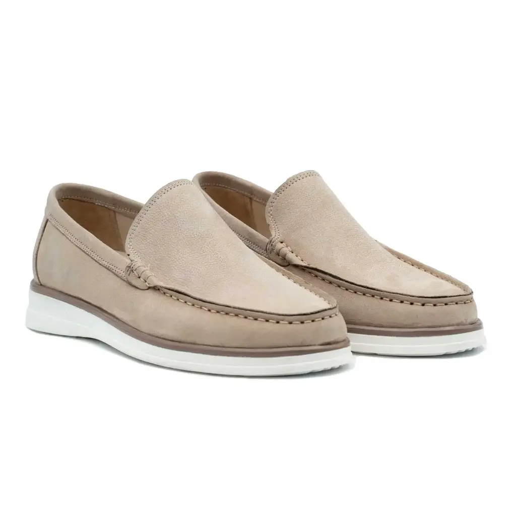 [672] کفش راحتی سورنا (نبوک) (Beige, 40)