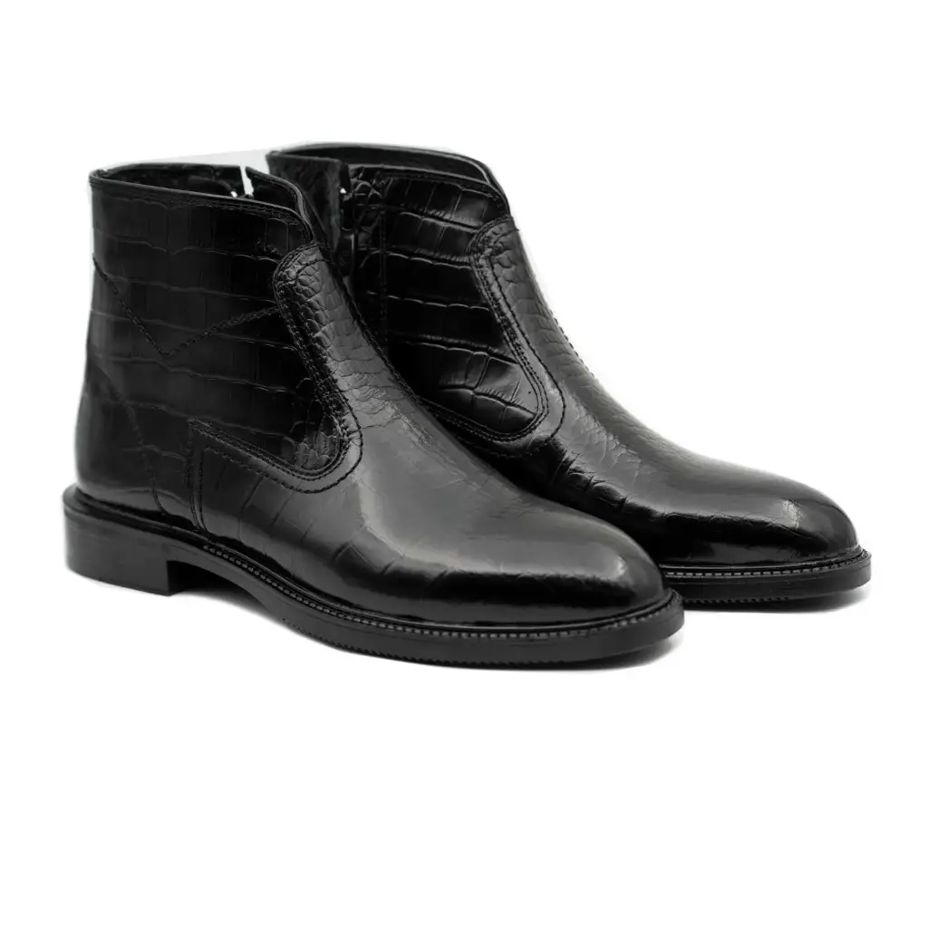 [155] Vienna Leather Boots(Coroco) (Black, 40)